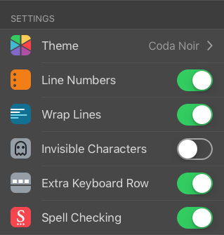 editor settings editor settings