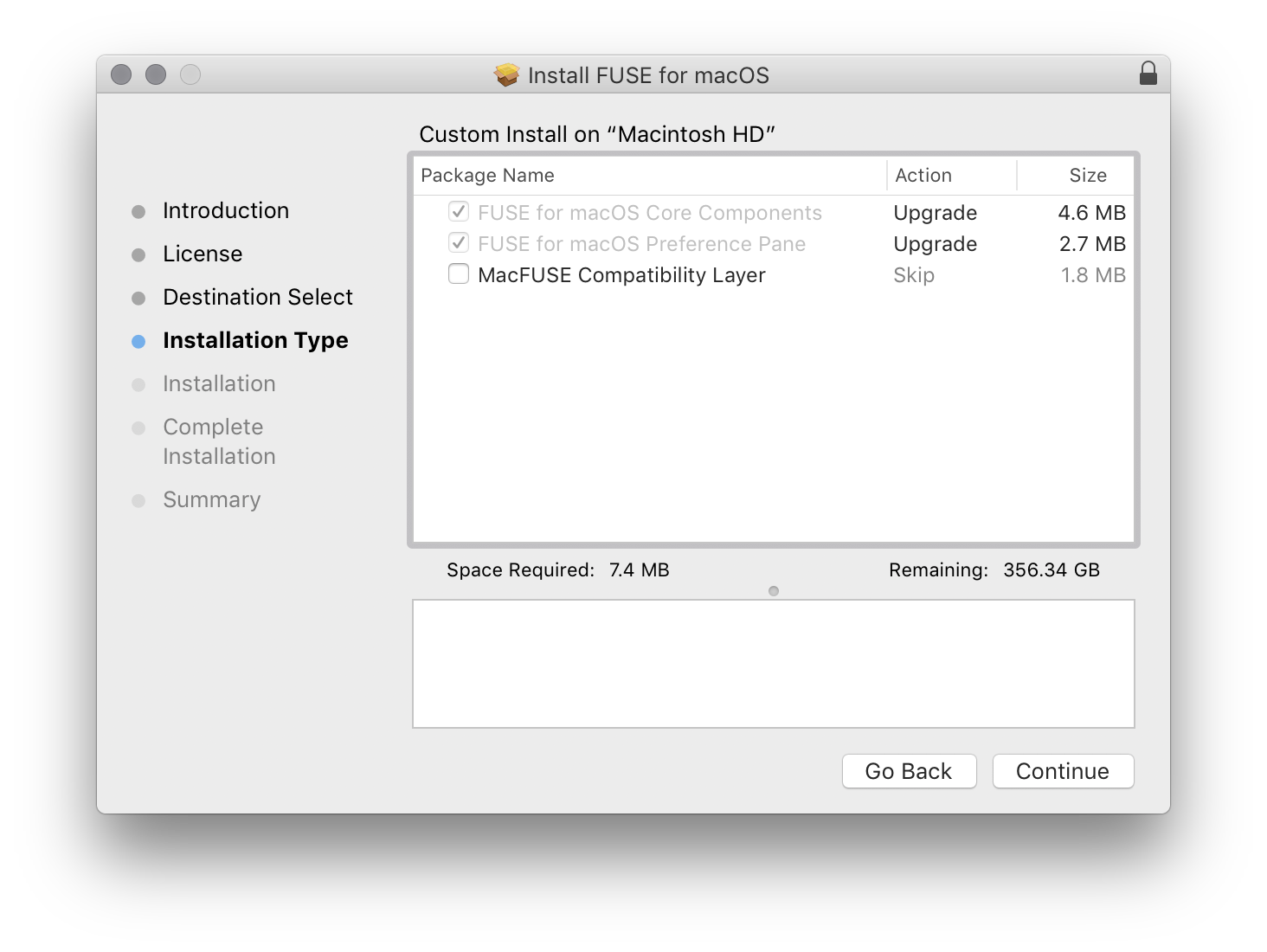FUSE for macOS installer. FUSE for macOS installer.